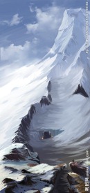雪山插画场景