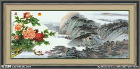 天香国色山水画