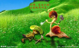 手绘蜗牛蝗虫