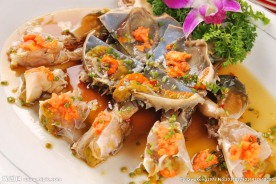 葱油蒸膏蟹