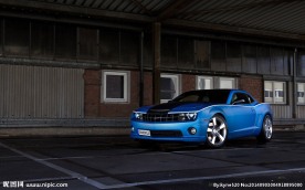 蓝色雪弗兰科迈罗Cama