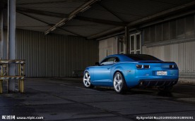 蓝色雪弗兰科迈罗Cama