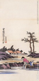 贫贱江头自浣纱
