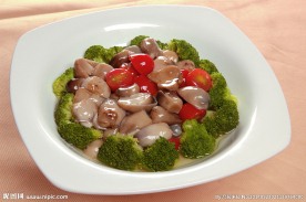 西兰花烩草菇