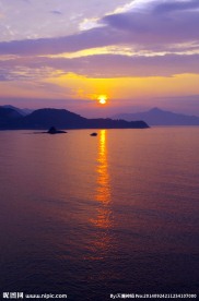 海滨风光 海上红阳