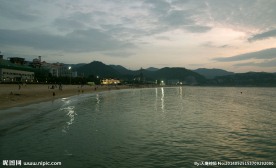 海滨佛晓 夜景风光