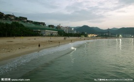 海滨佛晓 夜景风光