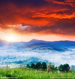 唯美夕阳祖山