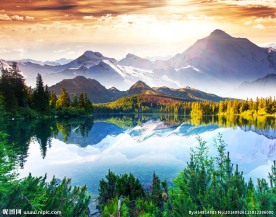 唯美夕阳祖山