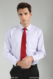 国外商务衬衫男模