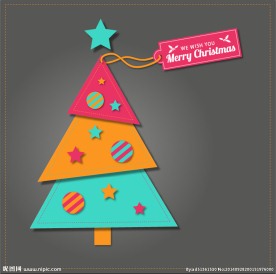 错落有致的圣诞树