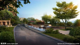 房地产园林3D效果图