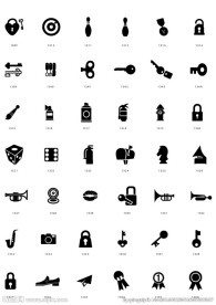 黑白AI矢量生活用品图