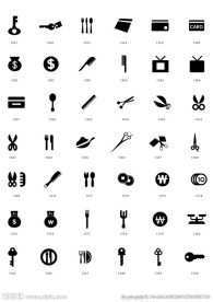 黑白AI矢量生活用品图