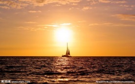 夕阳海景