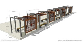 廊道 模型 su模型 景