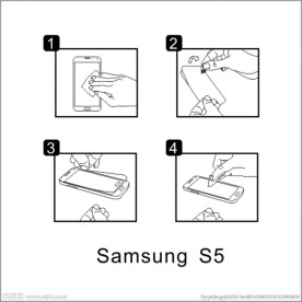 三星S5钢化玻璃使用说