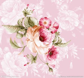 高清手绘写实印花画稿