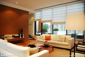 室内 客厅罗马帘