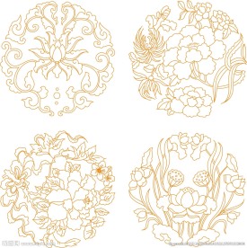 圆形花纹 花边