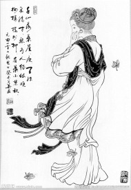 仕女白描（非高清）