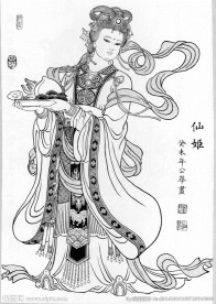 仕女白描（非高清）