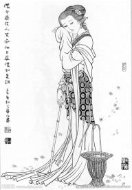 仕女白描（非高清）