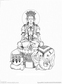 素描普贤菩萨