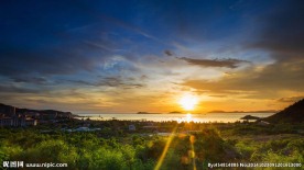 唯美祖山夕阳