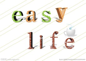 字体设计 easy life