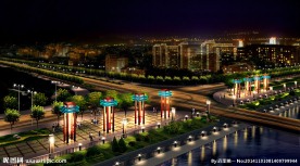 城市夜景效果图