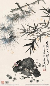 庭院孤禽