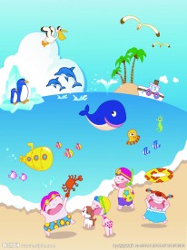 儿童房图案 海豚 卡通