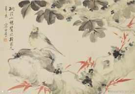 临华岩桐阴小憩图