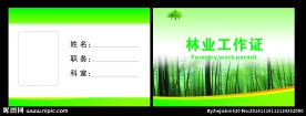 林业工作证 工作证 工作证模板