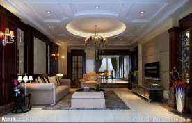 古典中式客厅效果图模