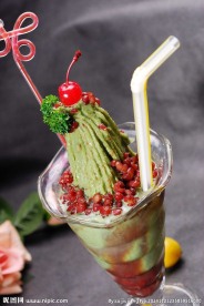 抹茶红豆沙冰
