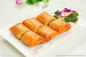 鸡丝炸春卷