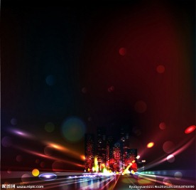 色彩斑斓夜都市