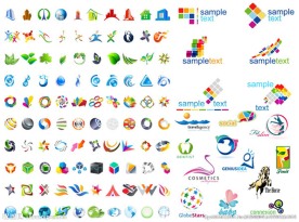 箭头立方体标志矢量图