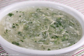 荠菜肉丝豆腐羹