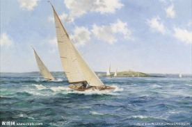 大海油画