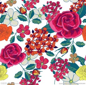 矢量波西米亚花草