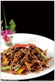 茶树菇炒鳝丝