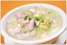 大白菜五花肉炖豆腐