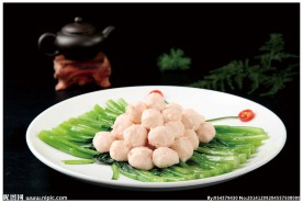 虾滑扒菜胆