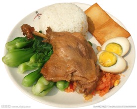 沙县小吃 鸭腿套餐饭