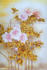 艺术玻璃高清牡丹花图片