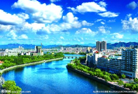 永康城市风景 永康江 城市规划