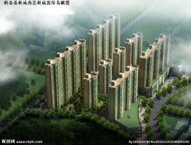 小区鸟瞰图图片